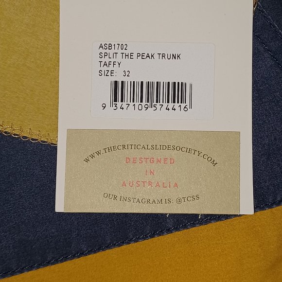 Critical Slide Society Men's Beach Shorts- Split The Peak Trunk - Taffy - Picture 3 of 4